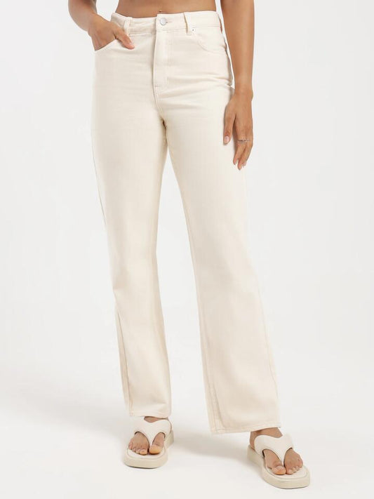 Image of a model wearing Denim. Productname: Nude Lucy Blaise Jeans in Cloud colour by brand - Nude Lucy