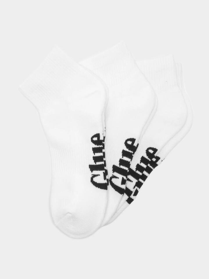 Image of Socks. Productname: Glue Socks 3 Pairs of Ankle Socks in White colour by brand - Glue Socks