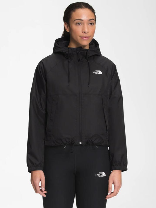 Image of a model wearing Outerwear. Productname: The North Face Antora Rain Hoodie in Tnf Black colour by brand - The North Face
