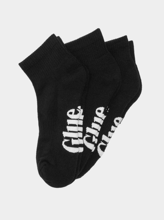 Image of Socks. Productname: Glue Socks 3 Pairs of Ankle Socks in Black colour by brand - Glue Socks
