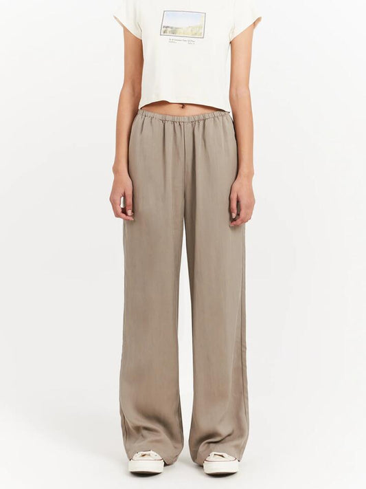Image of a model wearing Pants. Productname: Thrills Ciara Pants in Silver Grey colour by brand - Thrills