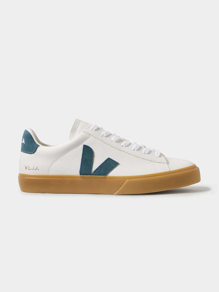 Image of Sneakers. Productname: Veja Mens Campo Chromefree Leather Sneakers in White California Natural colour by brand - Veja