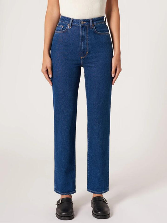 Image of a model wearing Denim. Productname: Neuw Nico Straight Jeans in Indigo colour by brand - Neuw