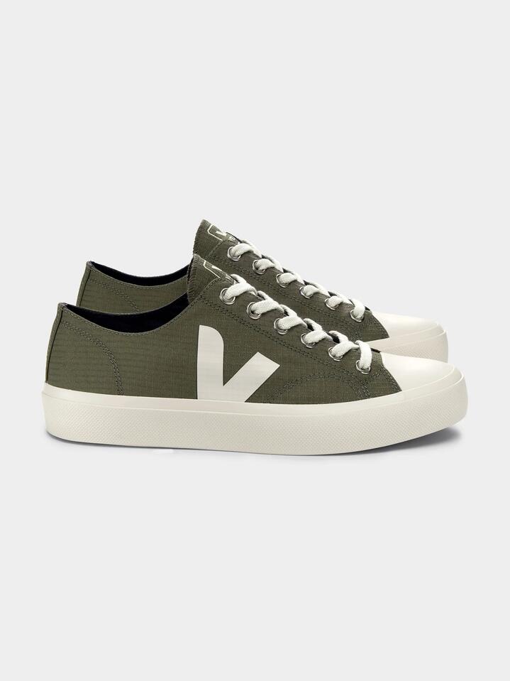 Image of Sneakers. Productname: Veja Mens Wata II Low Sneakers in Khaki/White colour by brand - Veja