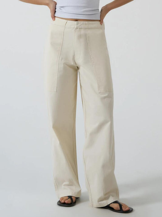 Image of a model wearing Pants. Productname: Thrills Mason Pant in Heritage White colour by brand - Thrills