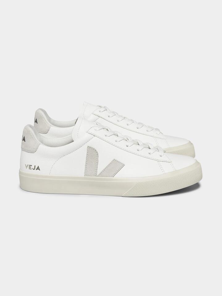 Image of Sneakers. Productname: Veja Unisex Campo Leather Suede Sneakers in White/Beig colour by brand - Veja