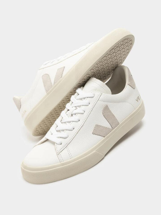 Image of Sneakers. Productname: Veja Unisex Campo Leather Suede Sneakers in White/Beig colour by brand - Veja