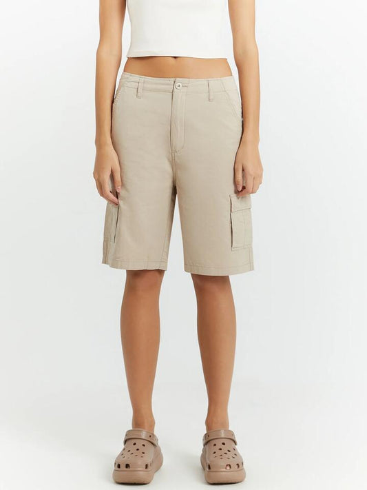 Image of a model wearing Shorts. Productname: Stussy Surplus Cargo Shorts in Smoke colour by brand - Stussy