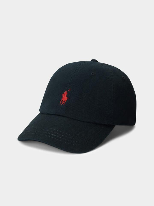 Image of Hats. Productname: Polo Ralph Lauren Sport Cap ONE SIZE Black/Red in Black/Red colour by brand - Polo Ralph Lauren