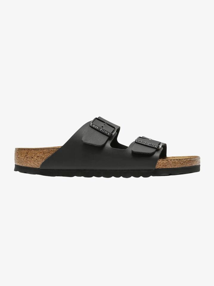 Image of Sandals. Productname: Birkenstock Unisex Arizona Two-Strap Soft Footbed Sandals in Black colour by brand - Birkenstock