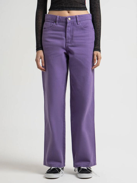 Image of a model wearing Denim. Productname: Worship Worship Carpenter Jeans in Prism Violet colour by brand - Worship