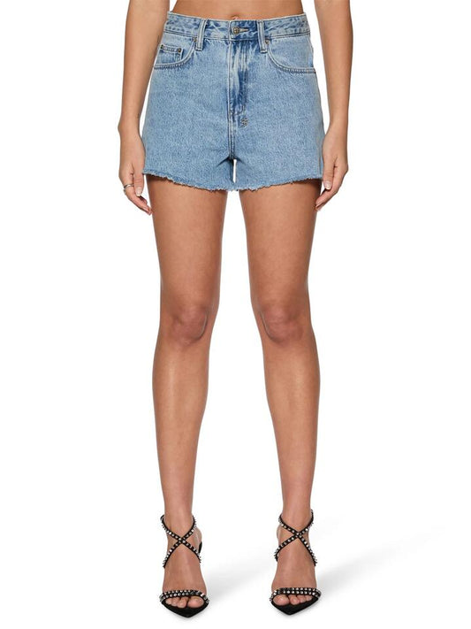 Image of a model wearing Shorts. Productname: Ksubi Rise N Hi Shorts in Authentik colour by brand - Ksubi