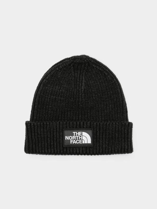 Image of Hats. Productname: The North Face Logo Boxed Cuff Beanie ONE SIZE Black in Black colour by brand - The North Face