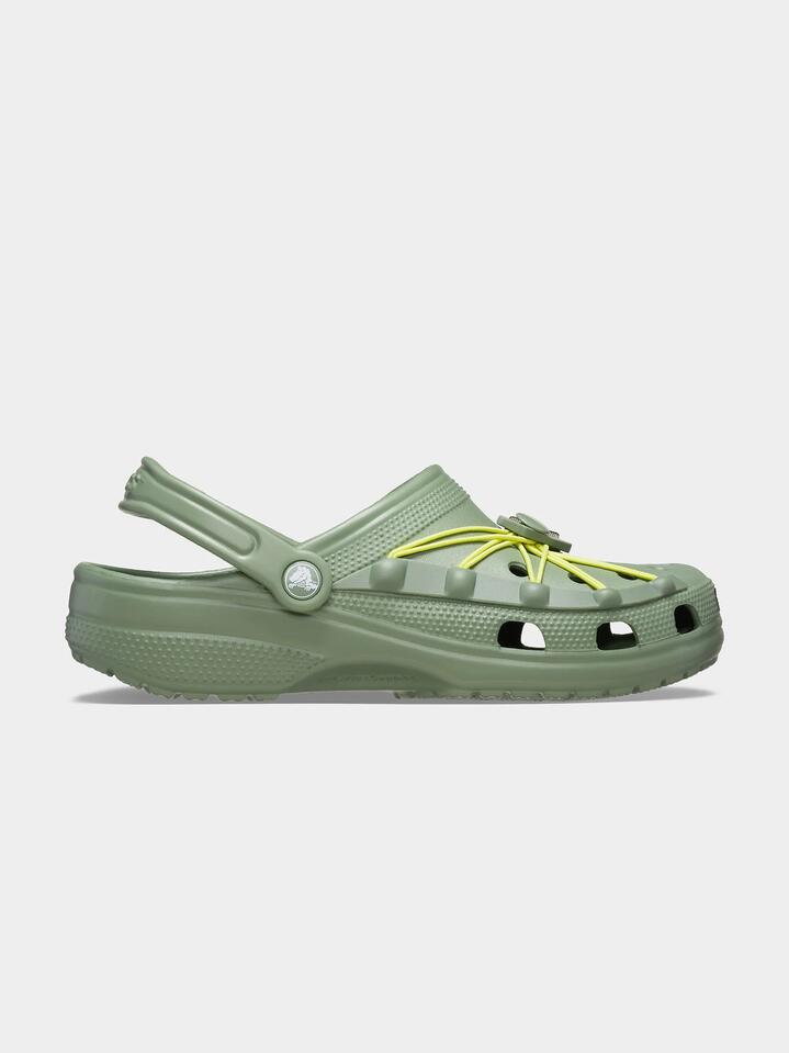 Image of Sandals. Productname: Crocs Classic Lockdown Clogs in Moss/Multi colour by brand - Crocs