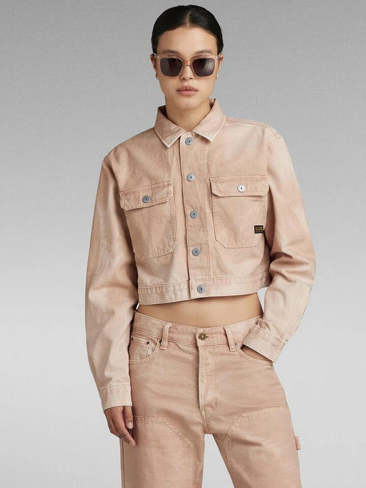 Image of a model wearing Outerwear. Productname: G-Star Boxy Explorer Jacket in Sun Faded Rugby Tan colour by brand - G-Star