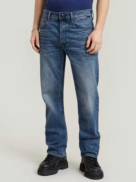 Image of a model wearing Denim. Productname: G-Star Dakota Regular Straight Jeans in Faded Cascade colour by brand - G-Star