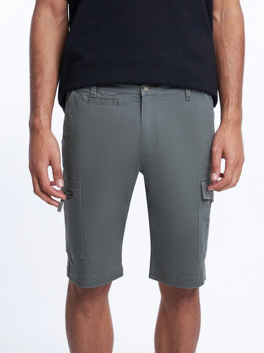 Image of a model wearing Shorts. Productname: Henleys Leon Short in Forest colour by brand - Henleys