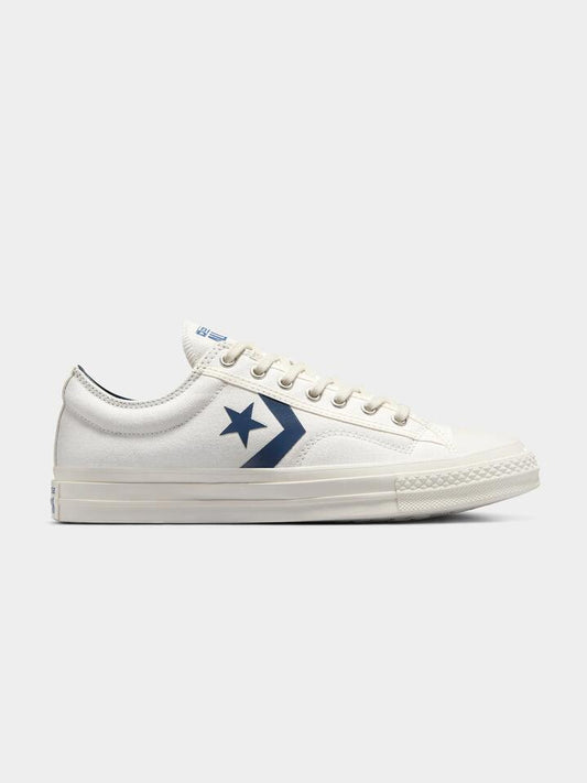 Image of Sneakers. Productname: Converse Unisex Star Player 76 Low Sneakers in Vintage White/Navy/Blue colour by brand - Converse