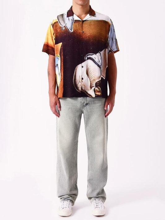 Image of a model wearing Tops. Productname: Neuw Dali Collection Shirt in Black colour by brand - Neuw