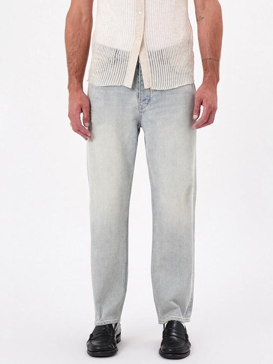 Image of a model wearing Denim. Productname: Neuw River Relaxed Jeans Grinderman in Mid Vintage Indigo colour by brand - Neuw