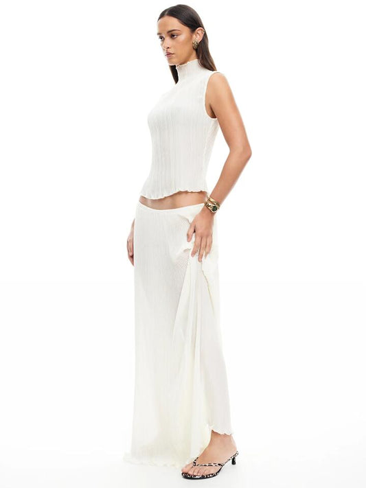 Image of a model wearing Tops. Productname: Lioness Ford Top in Ivory colour by brand - Lioness