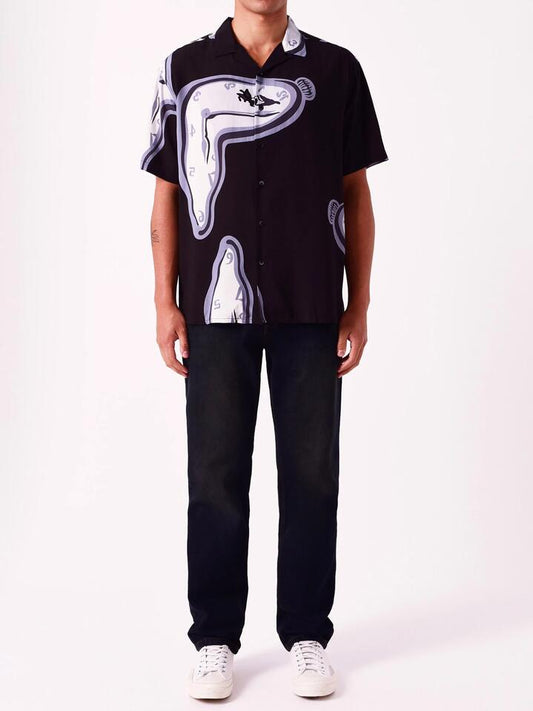 Image of a model wearing Tops. Productname: Neuw Dali Memory Shirt in Black colour by brand - Neuw