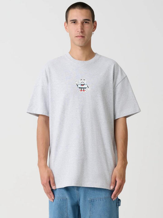 Image of a model wearing Tops. Productname: Xlarge Xl Man Tee in Ash Heather colour by brand - Xlarge