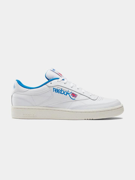 Image of Footwear. Productname: Reebok Unisex Club C 85 Heritage Court in White/Blue colour by brand - Reebok