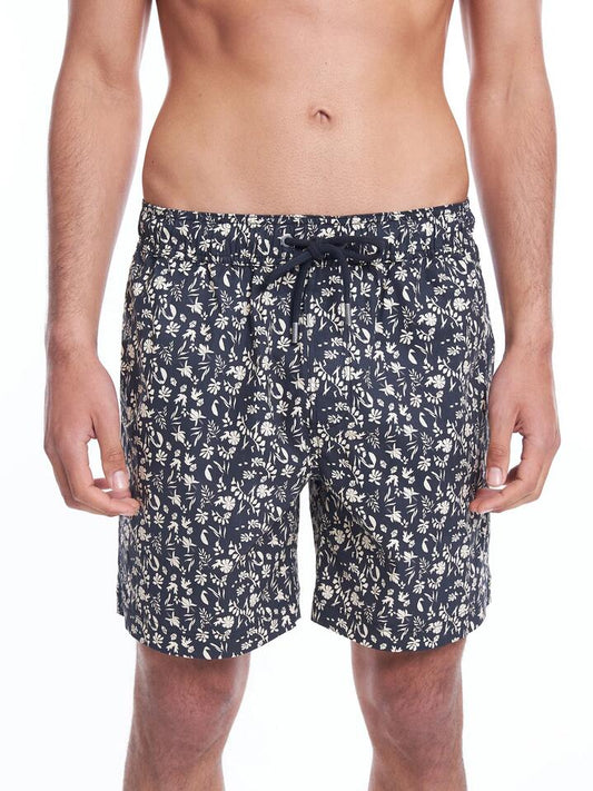 Image of a model wearing Shorts. Productname: Article One Bryce Swim Shorts in Maze colour by brand - Article One