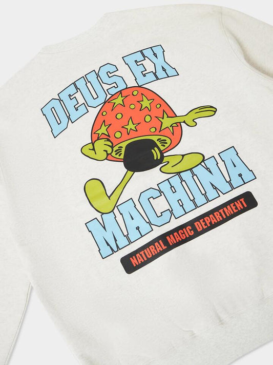 Image of Others. Productname: Deus Shroomin Crew in Light Grey Marle colour by brand - Deus