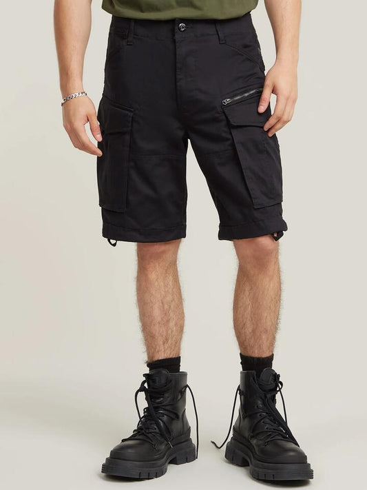 Image of a model wearing Shorts. Productname: G-Star Rovic Zip Relaxed Shorts in Black colour by brand - G-Star