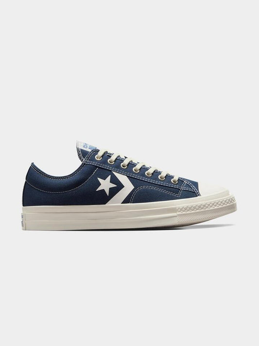 Image of Footwear. Productname: Converse Unisex Star Player 76 Low in Navy/Vintage White/Blue colour by brand - Converse