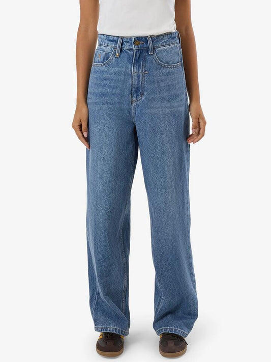 Image of a model wearing Denim. Productname: Thrills Billie Jean in Dust Blue colour by brand - Thrills