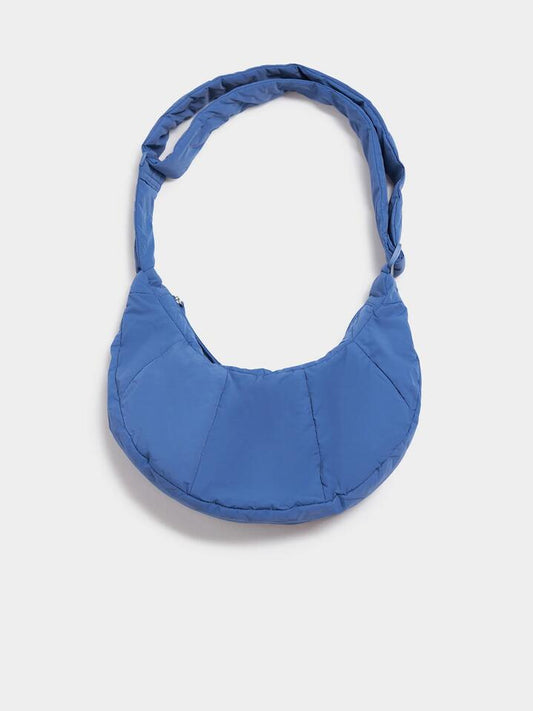 Image of Bags. Productname: Beyond Her Croissant Bag One in Denim Blue colour by brand - Beyond Her