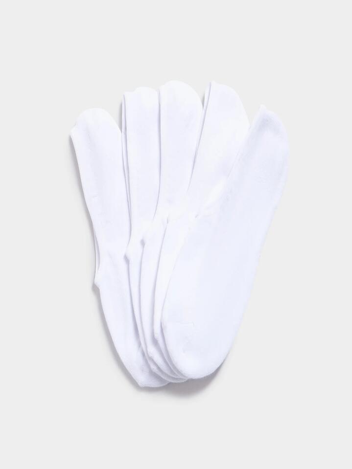 Image of Socks. Productname: Article One Invisible Sock 5 Pack - White One in White colour by brand - Article One