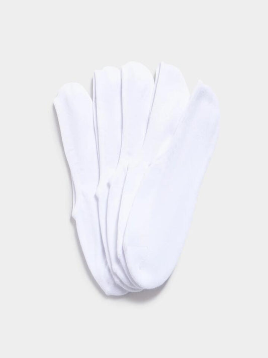 Image of Socks. Productname: Article One Invisible Sock 5 Pack - White One in White colour by brand - Article One