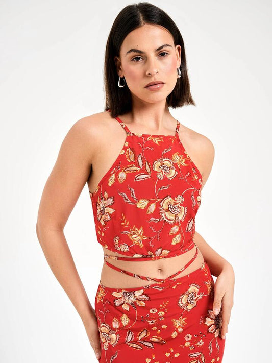 Image of a model wearing Tops. Productname: Lulu & Rose Sakura Top in Kyoto colour by brand - Lulu & Rose