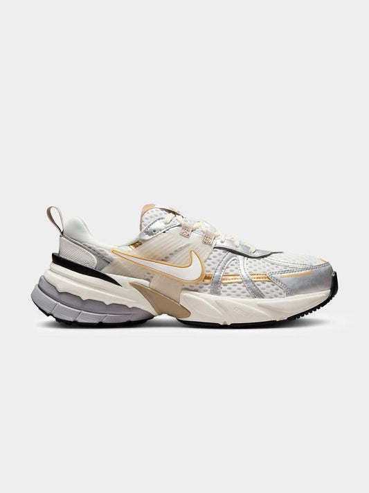 Image of Sneakers. Productname: Nike Women's V2K Run Sneakers in White/White-Khaki-Silver colour by brand - Nike