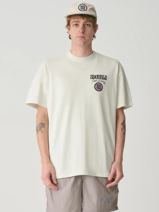 Image of a model wearing Tops. Productname: S-Double Combo Platter Tee in White colour by brand - S-Double