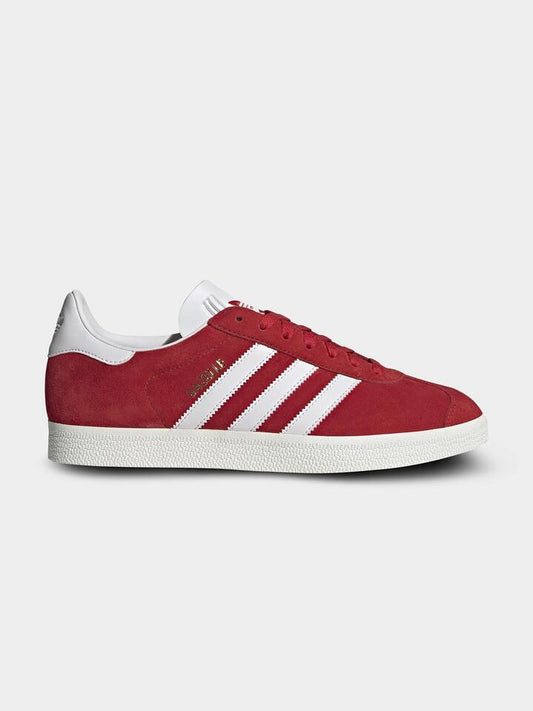Image of Footwear. Productname: Adidas Unisex Gazelle in Scarlet/Cloud White/Core White colour by brand - Adidas