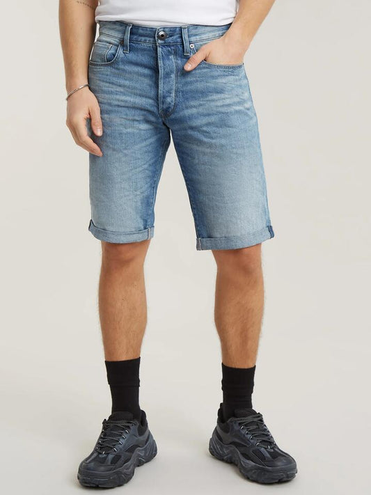 Image of a model wearing Shorts. Productname: G-Star 3301 Short in Light Aged colour by brand - G-Star