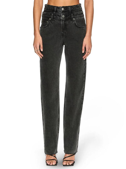 Image of a model wearing Denim. Productname: Ksubi Playback Rework in Shadow Black colour by brand - Ksubi