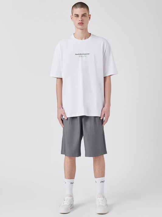 Image of a model wearing Tops. Productname: Barney Cools Etiquette Tee in White colour by brand - Barney Cools