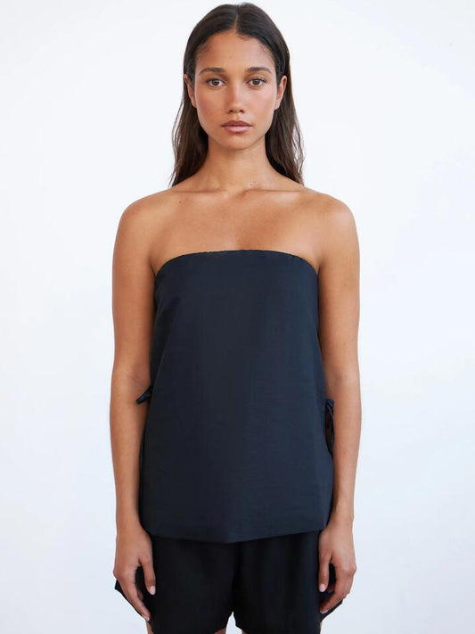 Image of Accessories. Productname: Lulu & Rose Olivia Tie Top in Black colour by brand - Lulu & Rose