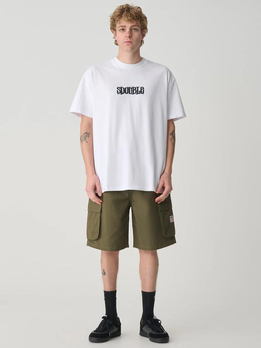 Image of a model wearing Tops. Productname: S-Double Pintails Tee in White colour by brand - S-Double