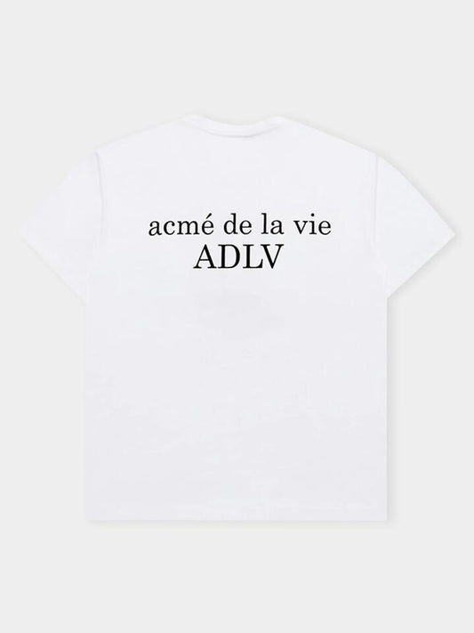 Image of a model wearing Tops. Productname: ADLV Adlv Basic Tee 2 in White colour by brand - ADLV