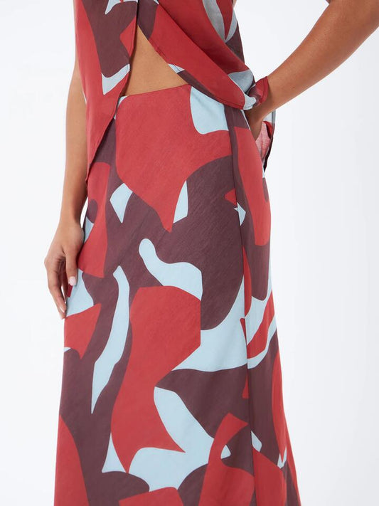 Image of a model wearing Skirts. Productname: Lulu & Rose Kelsey Maxi Skirt in Majorca colour by brand - Lulu & Rose