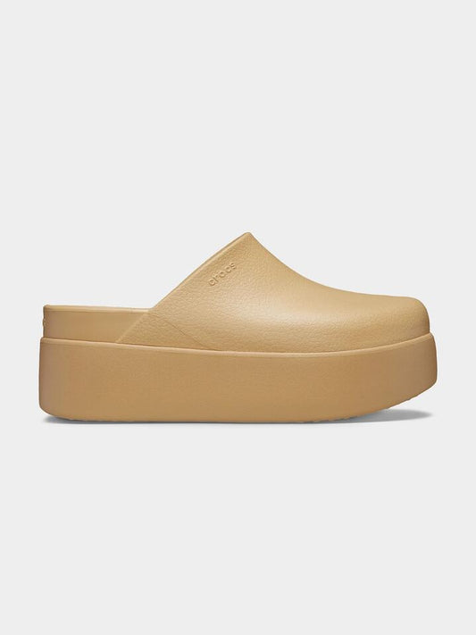 Image of Heels. Productname: Crocs Dylan Platform Clog in Wheat colour by brand - Crocs
