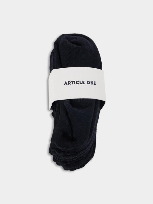 Image of Socks. Productname: Article One 5 Pairs of Invisible Socks One in Black colour by brand - Article One