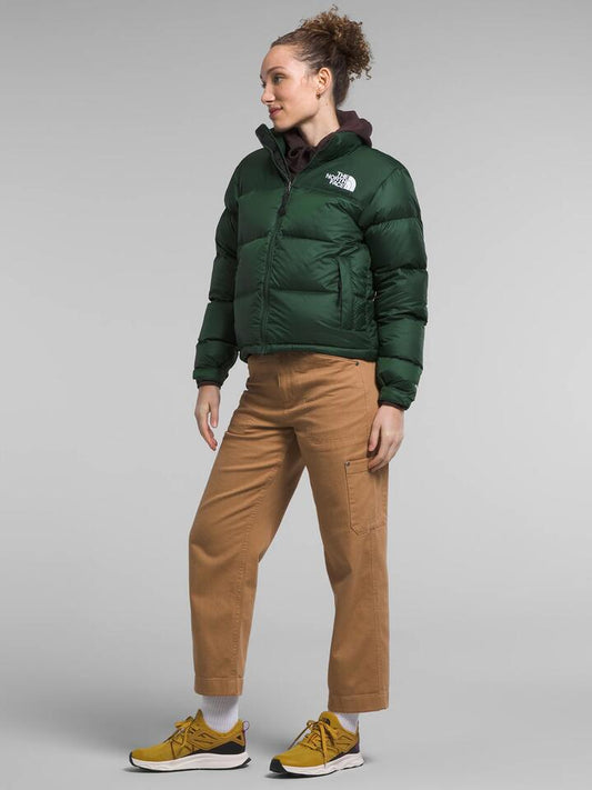 Image of a model wearing Outerwear. Productname: The North Face 1996 Retro Nuptse Jacket in Pine Needle colour by brand - The North Face